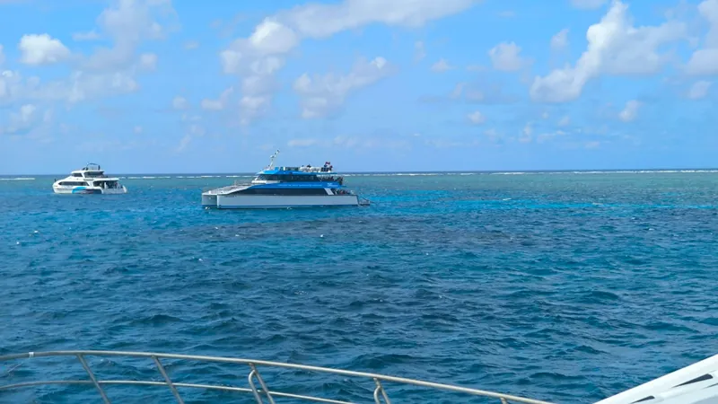 Marine operations and conservation work on the Great Barrier Reef near Cairns